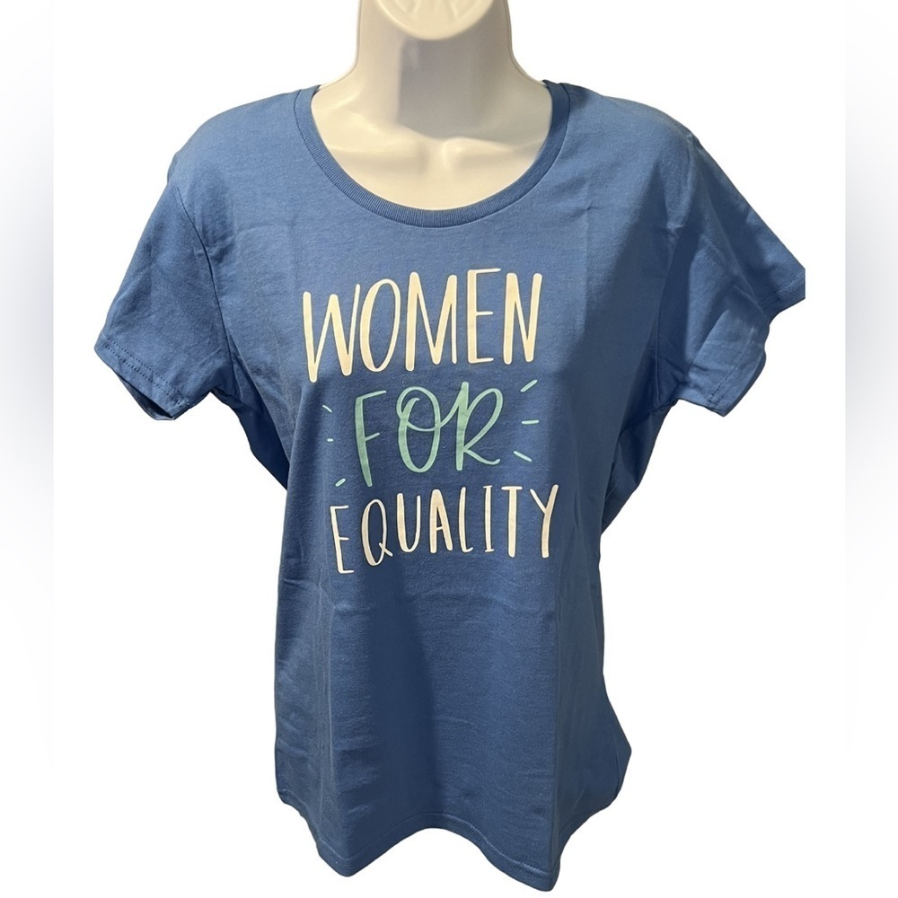 Michael’s Women for Equality Light Blue T-Shirt NWOT
